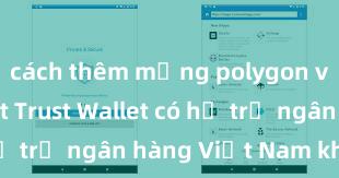 cách thêm mạng polygon vào ví trust Trust Wallet có hỗ trợ ngân hàng Việt Nam không?