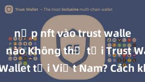 nạp nft vào trust wallet như thế nào Không thể tải Trust Wallet tại Việt Nam? Cách khắc phục